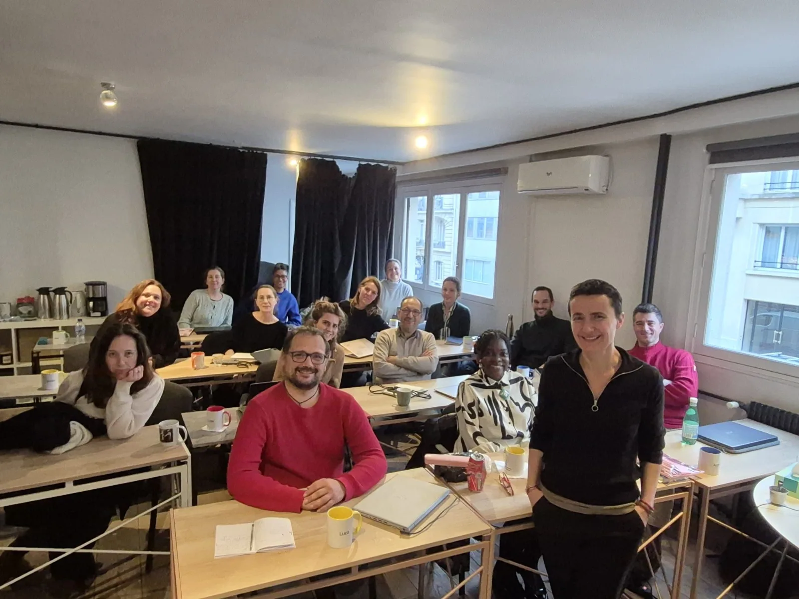 La première promotion du mastère Production & IA d’APBS, en session à Paris